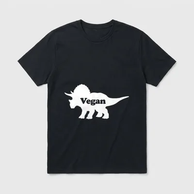 Vegan Triceratops Vegan Shirts T-Shirt – Classic T-Shirt in Black