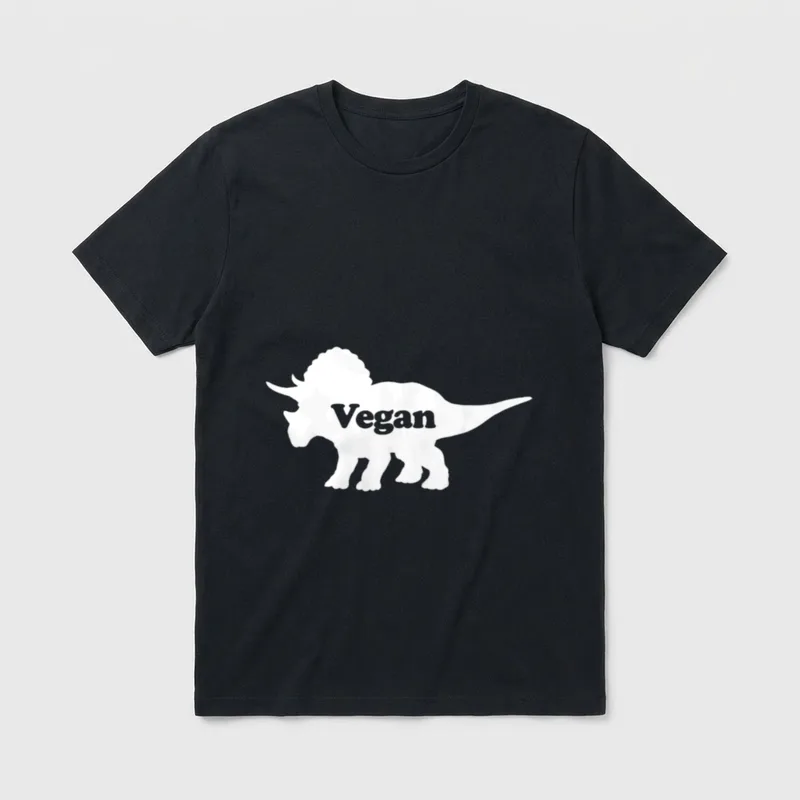 Vegan Triceratops Vegan Shirts T-Shirt – Classic T-Shirt in Black
