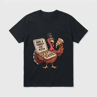 Funny Thanksgiving Save T-Shirt – Classic T-Shirt in Black