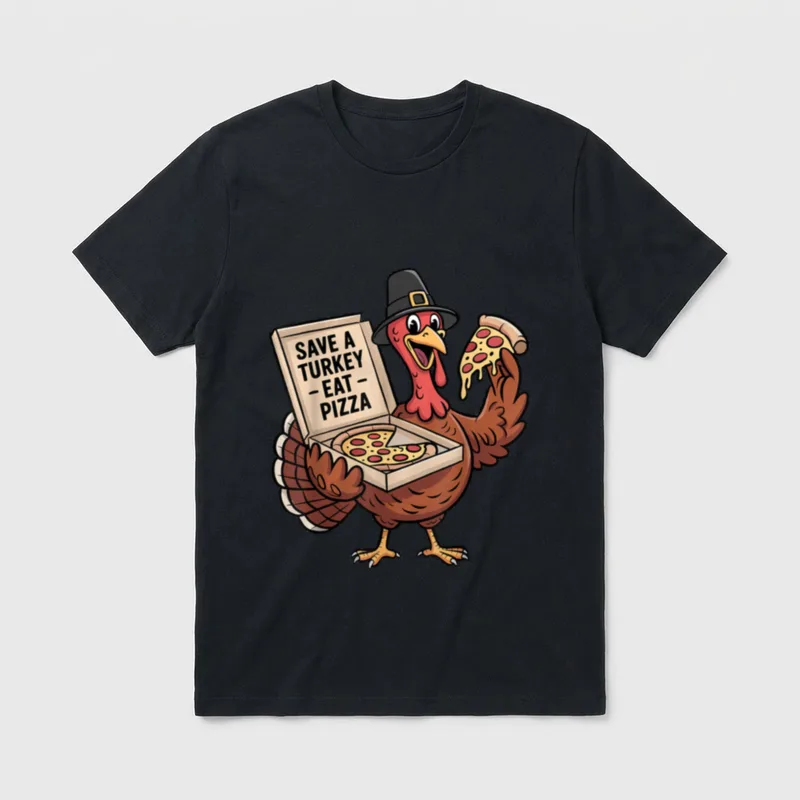 Funny Thanksgiving Save T-Shirt – Classic T-Shirt in Black
