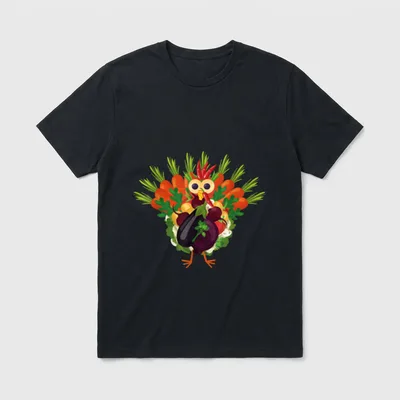 Vegan Thanksgiving Funny Vegetable T-Shirt – Classic T-Shirt in Black
