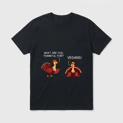 Vegan thanksgiving turkey T-Shirt – Classic T-Shirt in Black