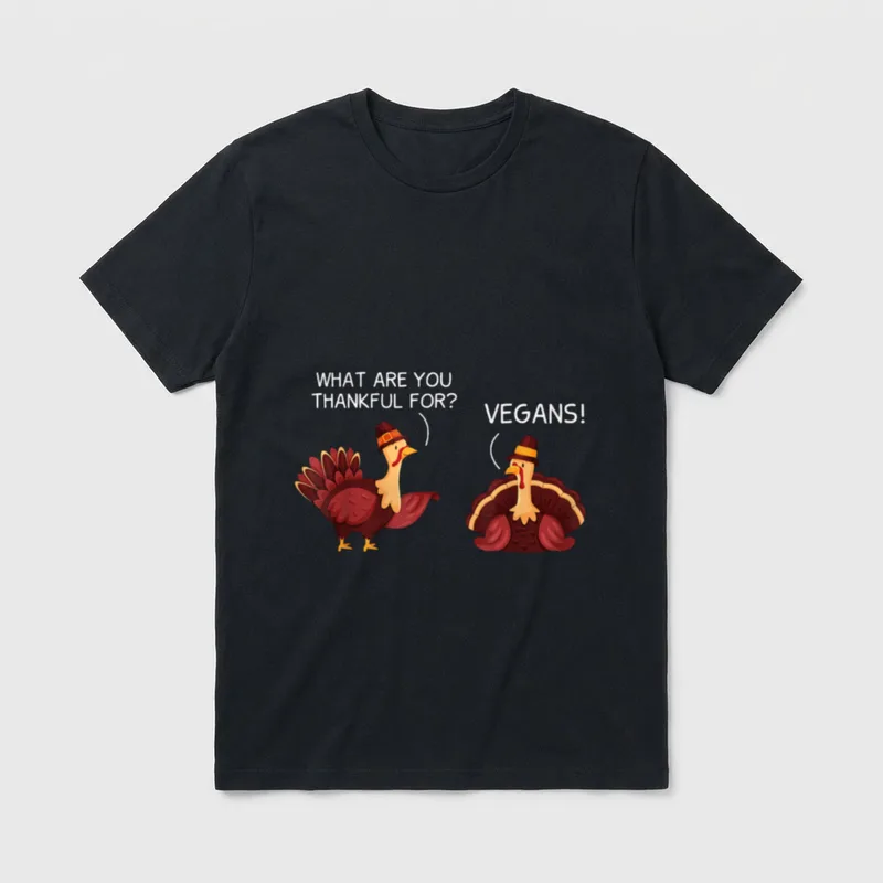 Vegan thanksgiving turkey T-Shirt – Classic T-Shirt in Black
