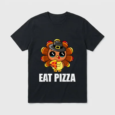 Eat Pizza Turkey T-Shirt – Classic T-Shirt in Black