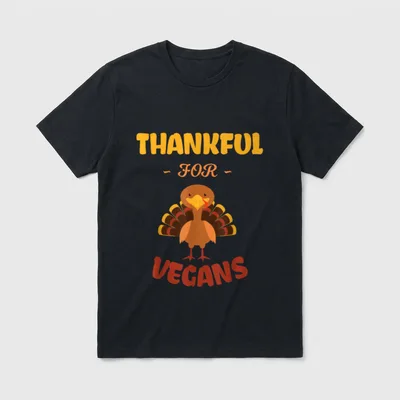 Thankful For Vegans Meat T-Shirt – Classic T-Shirt in Black