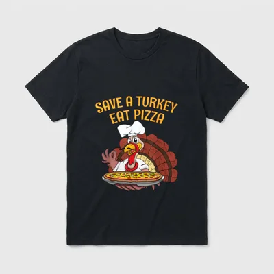 Save a Turkey Eat Vegan Thanksgiving Shirts T-Shirt – Classic T-Shirt in Black