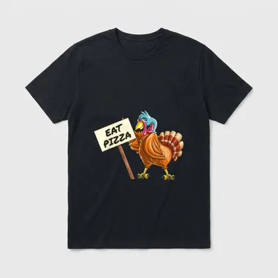 Funny Boys Thanksgiving Eat T-Shirt – Classic T-Shirt in Black