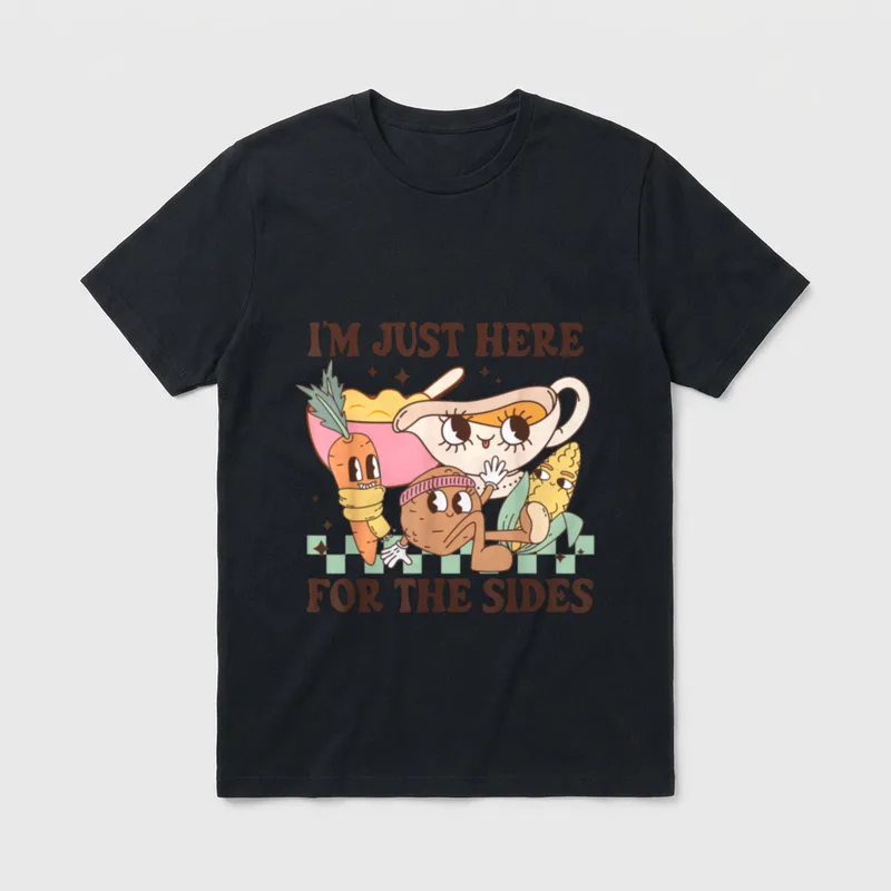 I'm Just Here Vegan Thanksgiving Shirts T-Shirt – Classic T-Shirt in Black