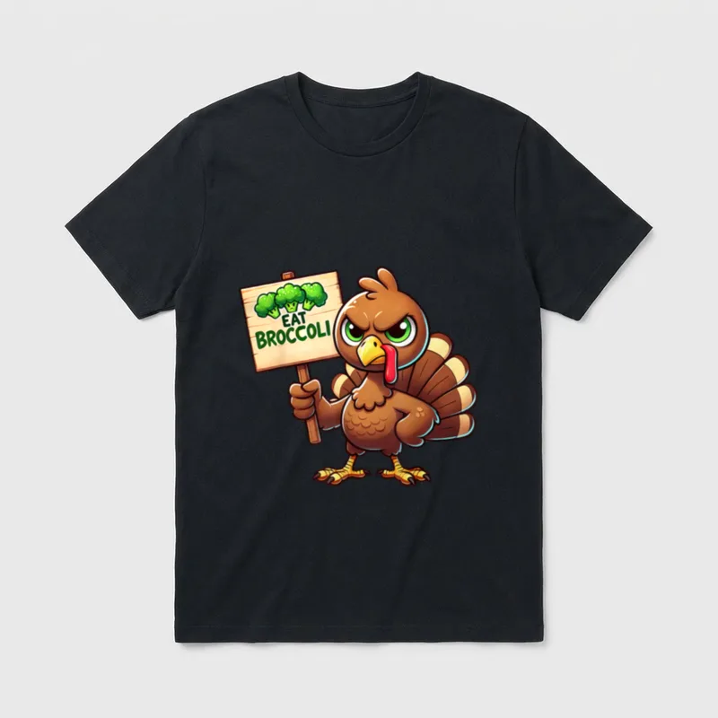 Vegan Thanksgiving Eat Broccoli T-Shirt – Classic T-Shirt in Black