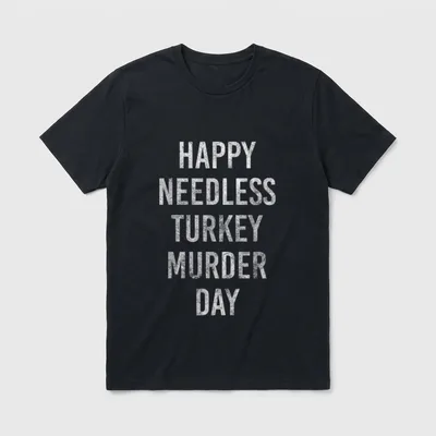 Happy Thanksgiving for Vegan T-Shirt – Classic T-Shirt in Black