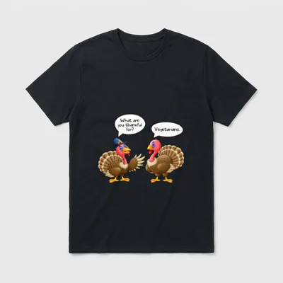 Funny Thanksgiving Turkey T-Shirt – Classic T-Shirt in Black