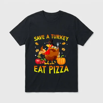 Kids Adult Vegan Thanksgiving T-Shirt – Classic T-Shirt in Black