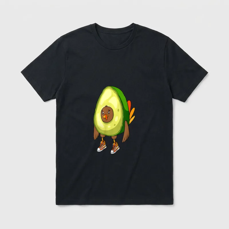 Turkey Avocado Thanksgiving Day T-Shirt – Classic T-Shirt in Black