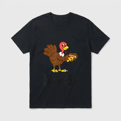 Save a Turkey Eat Pizza Vegan T-Shirt – Classic T-Shirt in Black