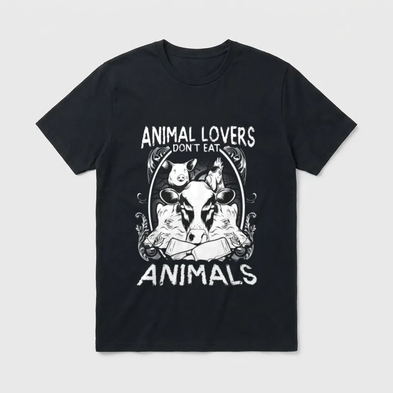 Animal Lovers Don't Eat T-Shirt – Classic T-Shirt in Black