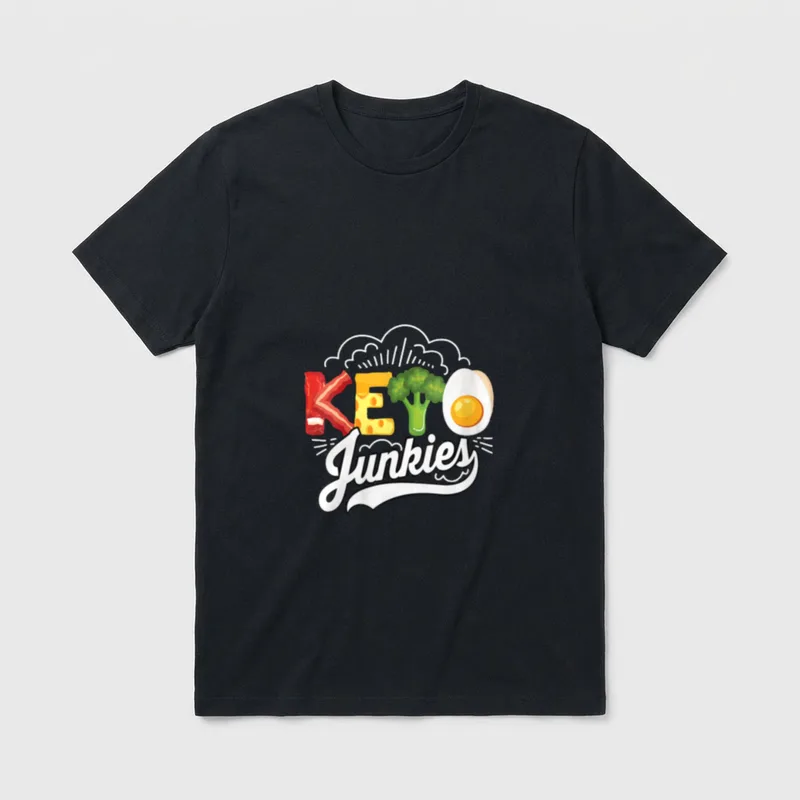 Keto Junkies Ketone Food T-Shirt – Classic T-Shirt in Black