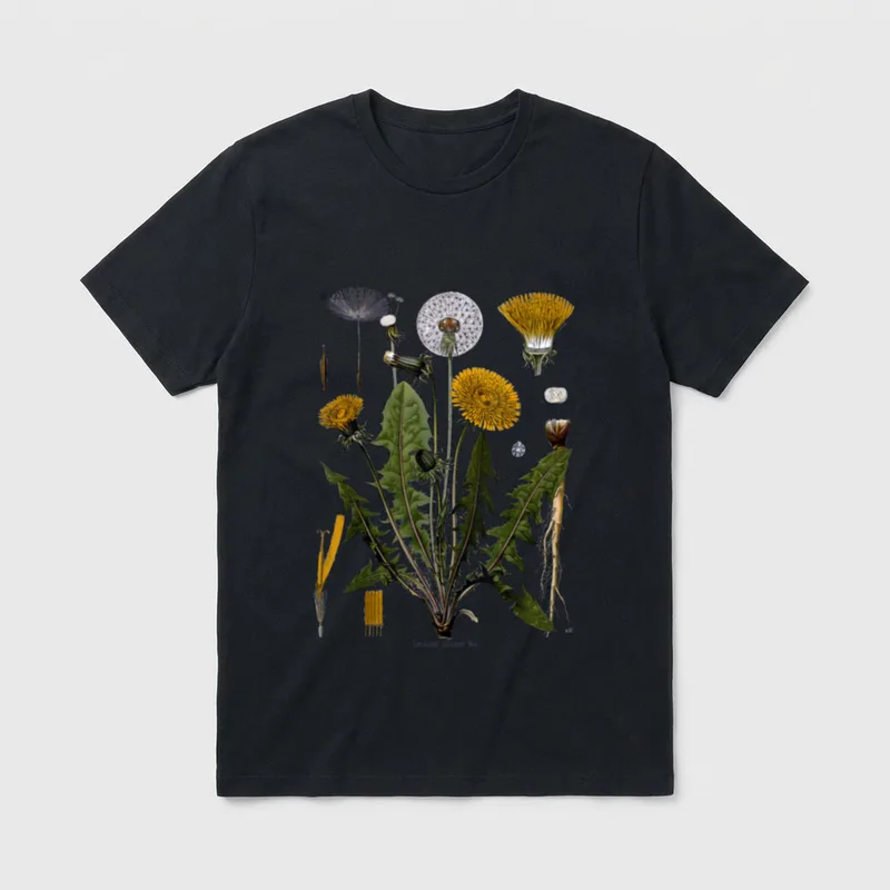 Dandelion Botanical Dandelion Root T-Shirt – Classic T-Shirt in Black