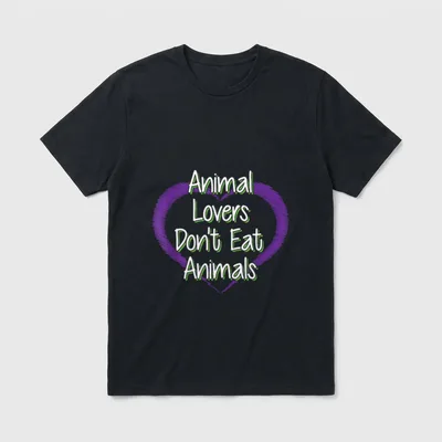 Animal Lovers Don't Eat Animals T-Shirt – Classic T-Shirt in Black