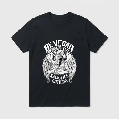 Vegan Sacrifice Nothing Vegetarian T-Shirt – Classic T-Shirt in Black
