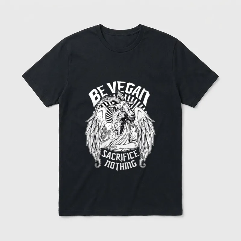Vegan Sacrifice Nothing Vegetarian T-Shirt – Classic T-Shirt in Black