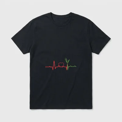 vegan heartbeat best vegetarian T-Shirt – Classic T-Shirt in Black