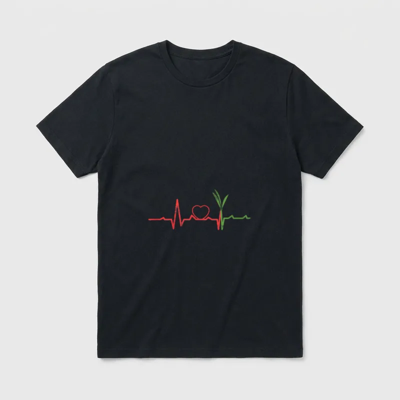 vegan heartbeat best vegetarian T-Shirt – Classic T-Shirt in Black