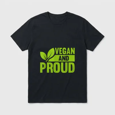 Vegan And Proud Vegans T-Shirt – Classic T-Shirt in Black