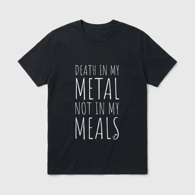 Death In My Metal Vegetarian Shirts T-Shirt – Classic T-Shirt in Black