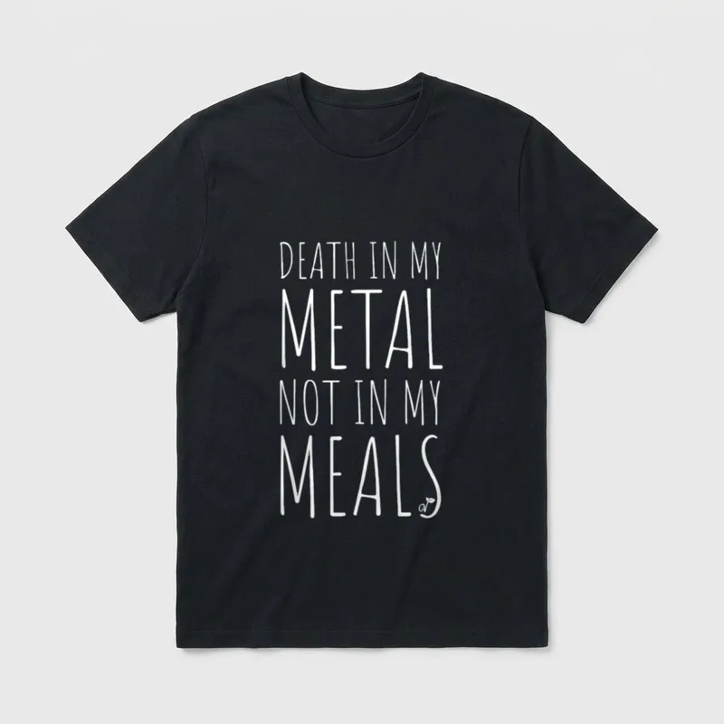 Death In My Metal Vegetarian Shirts T-Shirt – Classic T-Shirt in Black