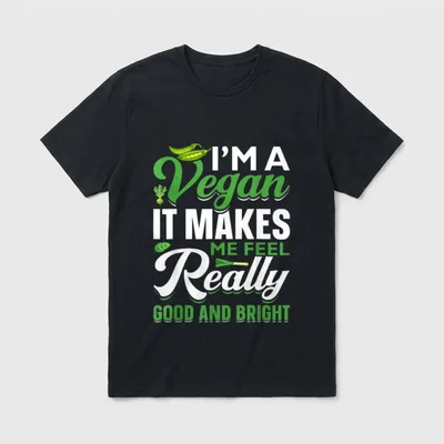 I'm A Vegan Vegetarian Shirts T-Shirt – Classic T-Shirt in Black
