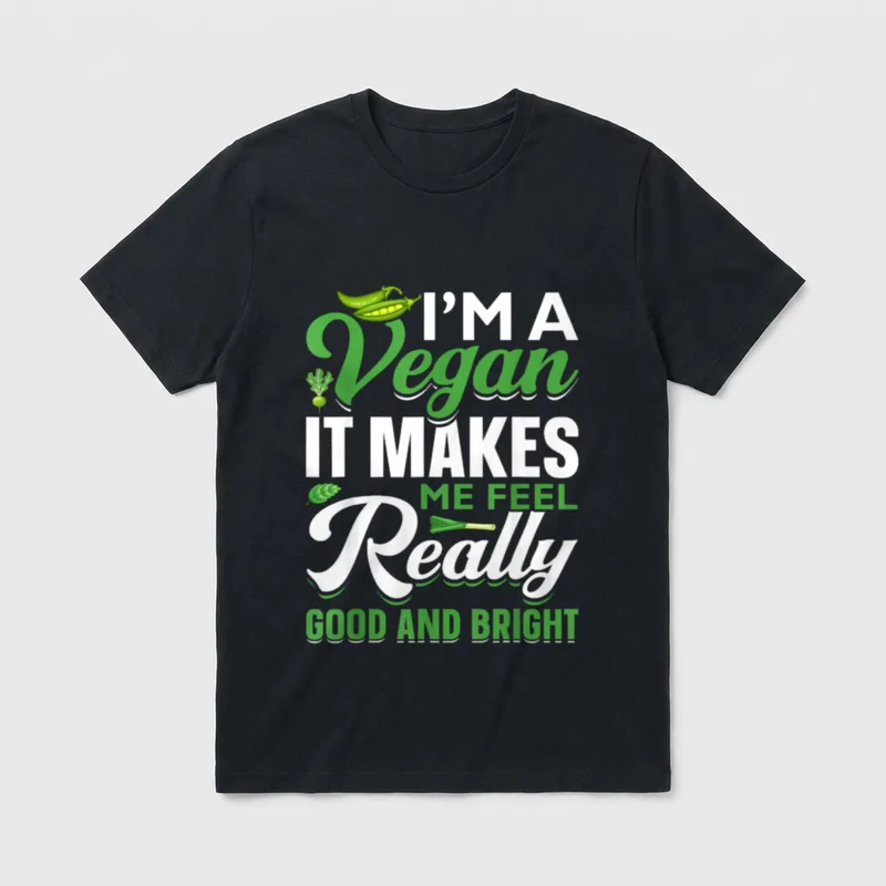 I'm A Vegan Vegetarian Shirts T-Shirt – Classic T-Shirt in Black