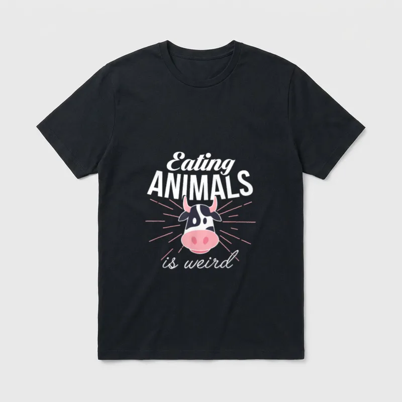 Eating Animals is Weird Vegetarian Shirts T-Shirt – Classic T-Shirt in Black