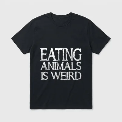 Eating Animals Is Weird Man T-Shirt – Classic T-Shirt in Black