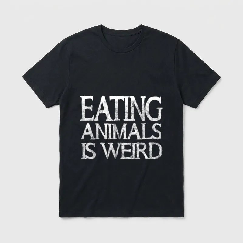 Eating Animals Is Weird Man T-Shirt – Classic T-Shirt in Black
