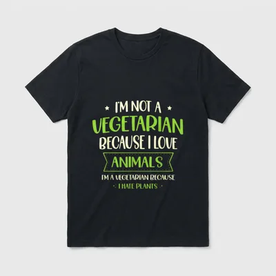 I'm Not A Vegetarian T-Shirt – Classic T-Shirt in Black