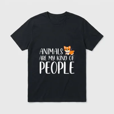 Animals Are My Kind T-Shirt – Classic T-Shirt in Black