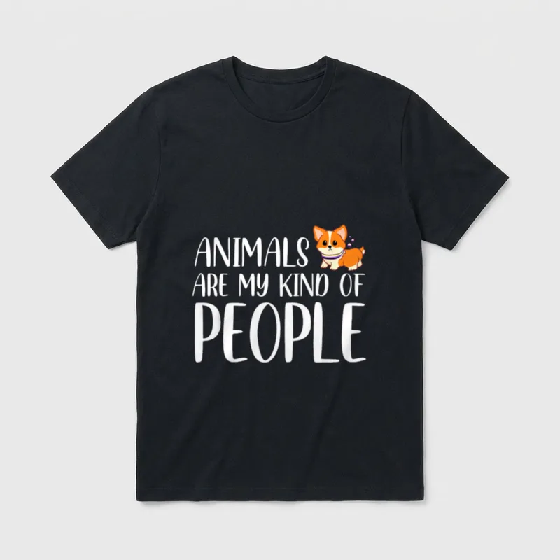 Animals Are My Kind T-Shirt – Classic T-Shirt in Black