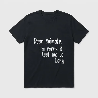 Vegan Vegetarian Dear T-Shirt – Classic T-Shirt in Black