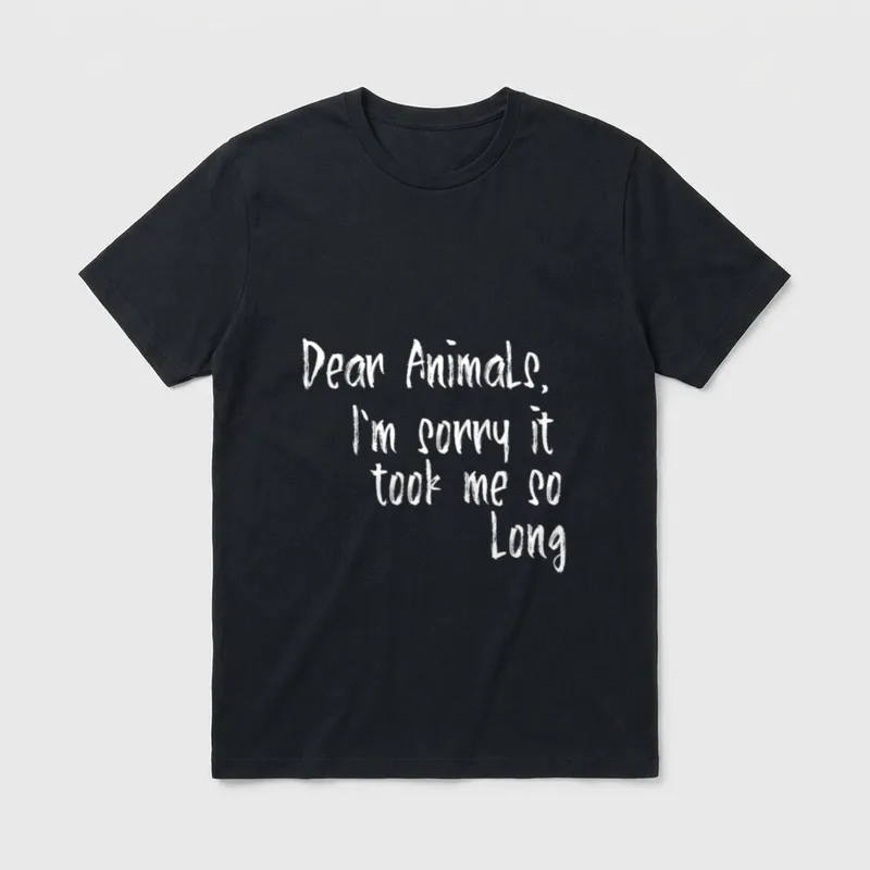 Vegan Vegetarian Dear T-Shirt – Classic T-Shirt in Black