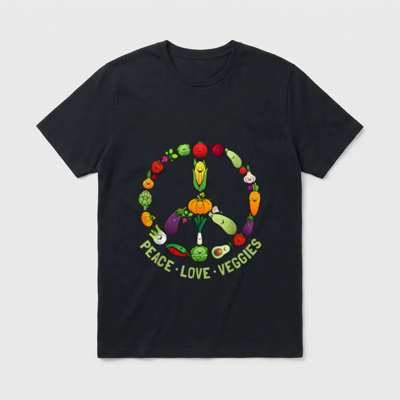 Funny Vegetarian Men Women T-Shirt – Classic T-Shirt in Black
