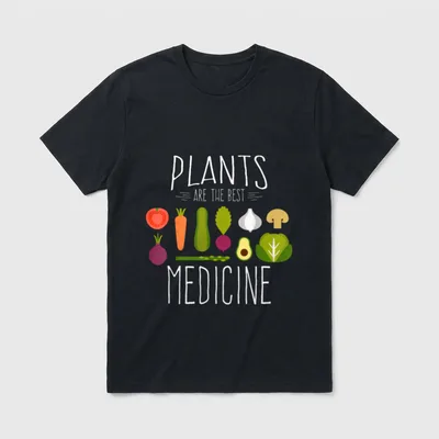 Plants Vegan Funny Vegetables T-Shirt – Classic T-Shirt in Black