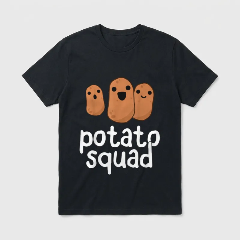 Potato Squad Funny Potato T-Shirt – Classic T-Shirt in Black