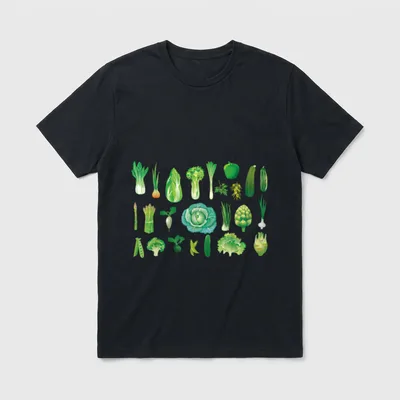 Green Vegetables Veggies Cute T-Shirt – Classic T-Shirt in Black