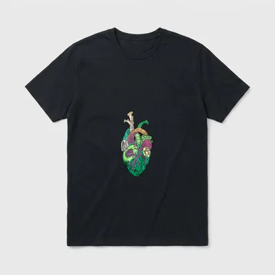 Vegan Women Heart Veggie T-Shirt – Classic T-Shirt in Black