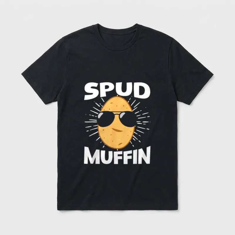 Vegan Spud Muffin Vegetarian T-Shirt – Classic T-Shirt in Black