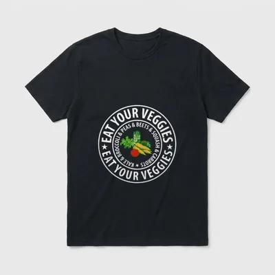 Eat Your Veggies Vegetable T-Shirt – Classic T-Shirt in Black
