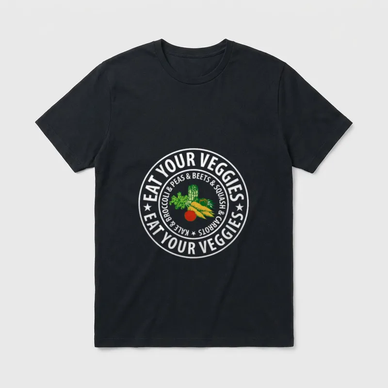 Eat Your Veggies Vegetable T-Shirt – Classic T-Shirt in Black