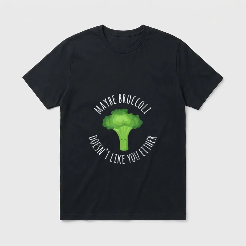 Maybe Broccoli Doesn't Veggie & Vegetable Shirts T-Shirt – Classic T-Shirt in Black