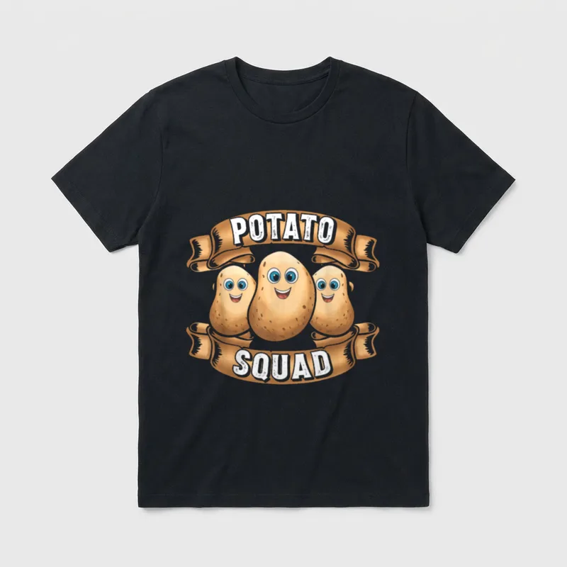 Potato Squad Funny Potato Potatoes T-Shirt – Classic T-Shirt in Black