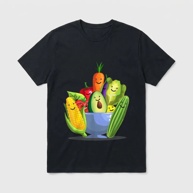 Cute Vegetarian Art For Men T-Shirt – Classic T-Shirt in Black